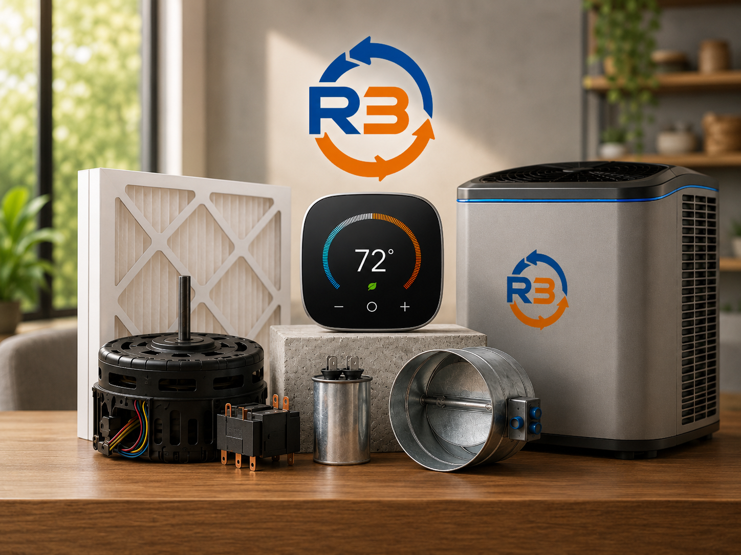A smart thermostat and HVAC parts
